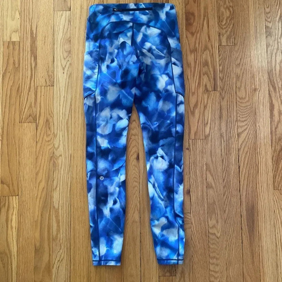Lululemon 4 Wunder Under Hi-Rise Tight Blush Blossom Alpine White Midnight Navy - Picture 8 of 12